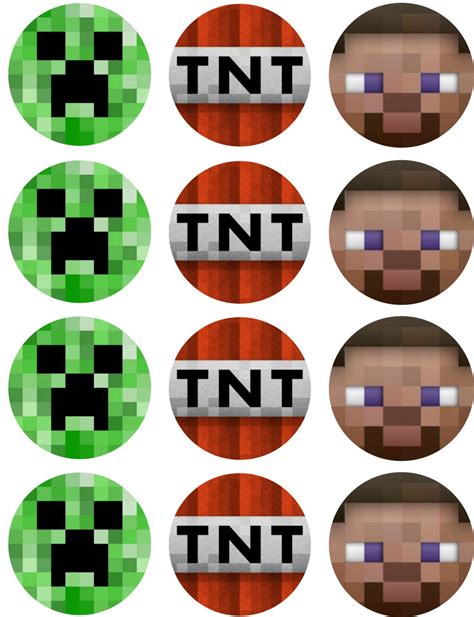 Minecraft Cupcake Toppers | Minecraft cupcake toppers, Minecraft cupcakes, Diy minecraft party