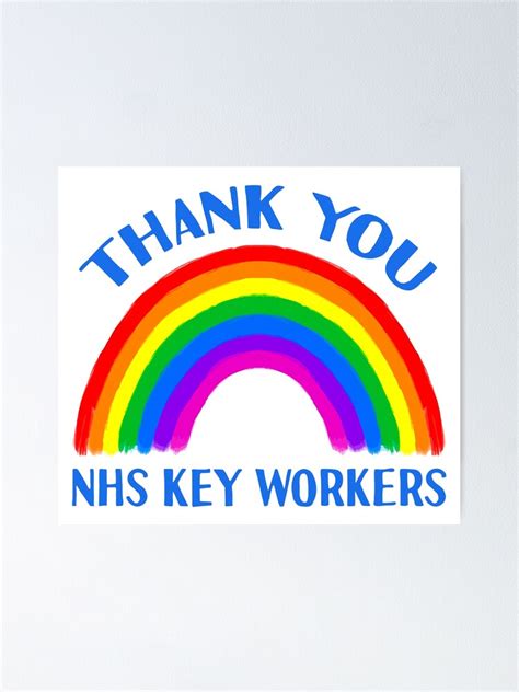 "NHS Keyworkers Thank You Rainbow Support" Poster for Sale by MagicBoutique | Redbubble