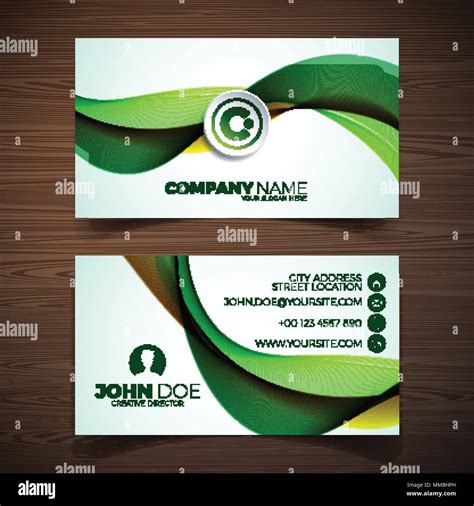 Vector modern business card design template with abstract backgound ...