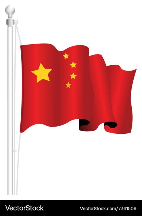 China flag Royalty Free Vector Image - VectorStock