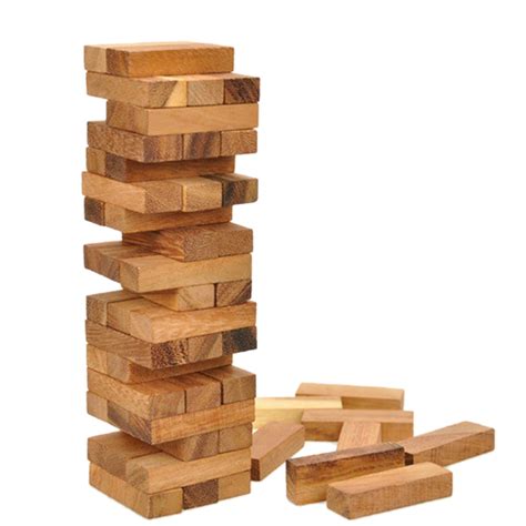 2X(45PCS Wooden Stacked Layers Building Block Gift Tower Block Stack Game T L3H1 4894803388016 ...