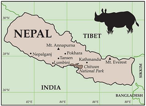 Chitwan National Park Nepal Map