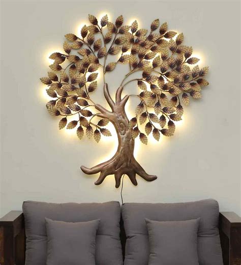 Buy Iron Tree Metal Wall Art With Led at 10% OFF by Decocraft | Pepperfry