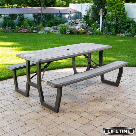 Lifetime 6ft (1.82m) Craftsman Folding Picnic Table | Cos...