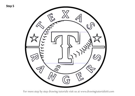 Learn How to Draw Texas Rangers Logo (MLB) Step by Step : Drawing Tutorials | Texas rangers logo ...