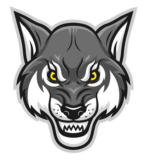 Wolf head stock vector. Illustration of growling, angry - 90726160