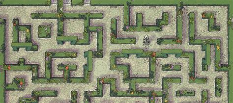 Hedge Maze battle map - Banner - Large | 2-Minute Tabletop