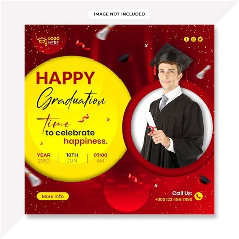 Premium PSD | Graduation day celebrate background designgraduation day related banner flyerpost ...