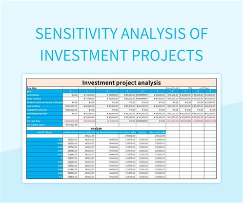 Sensitivity Analysis Of Investment Projects Excel Template And Google ...