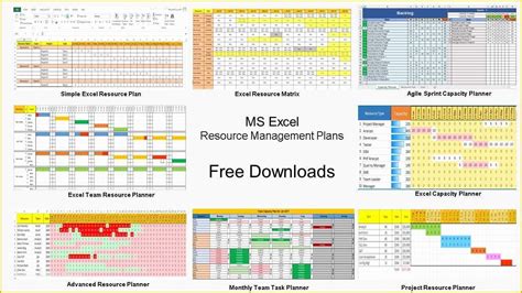 Free Project Management Templates Of Resource Management Using Excel 7 Template Downloads ...