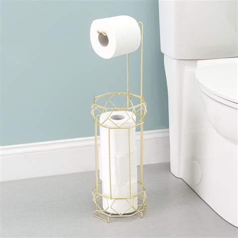 Prism Freestanding Dispensing Toilet Paper Holder, Gold - Walmart.com - Walmart.com