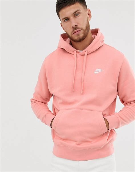 Nike Club Logo Hoodie Pink | ASOS in 2020 | Hoodies, Mens sweatshirts ...