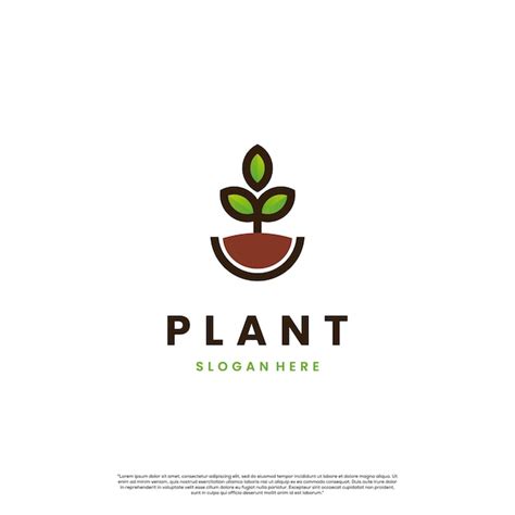 Premium Vector | Simple plant logo design illustration