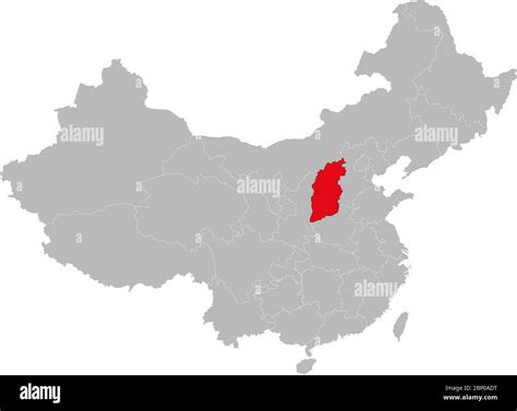 Map china shanxi highlighted Stock Vector Images - Alamy