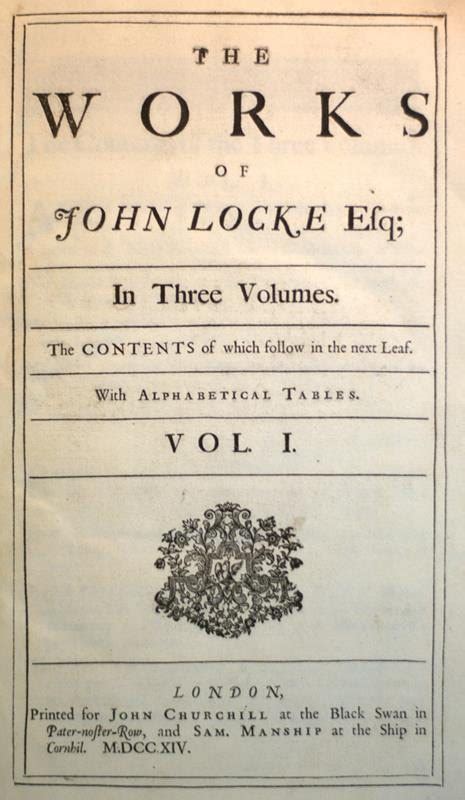 The Works of John Locke. - Raptis Rare Books | Fine Rare and ...