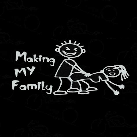 Car Styling Lovely Funny JDM Making My Family Sticker Vinyl Decal Car Window Door Wall Bumper ...