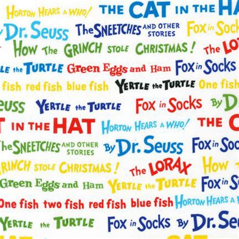 Dr. Seuss Book Titles – StoryQuilts.com