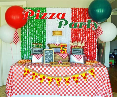 Pizza Birthday Party Ideas | Photo 1 of 21 | Pizza party birthday, Pizza party, Italy party theme