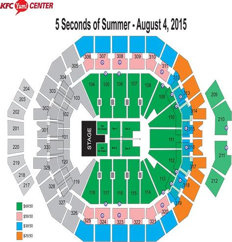 Kfc Yum Center Seating Chart For Concerts | Elcho Table