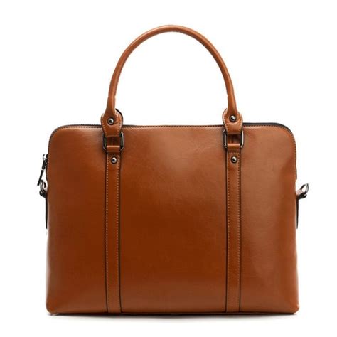 Premium Genuine Leather 14 Inch Briefcase for Women - Leatherya