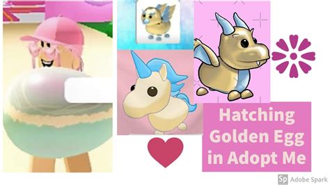 HATCHING GOLDEN EGG In Adopt Me! Roblox IMDW - YouTube