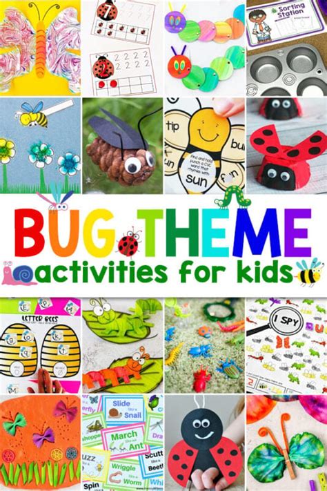 FREE Bug Theme for Kids - Activities, Crafts, Math, Science, Printables