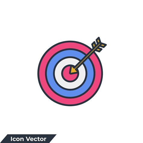 target icon logo vector illustration. Aim, Target and Goal symbol ...