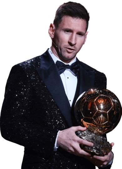 Lionel Messi Ballon d’Or 2021 football render - FootyRenders