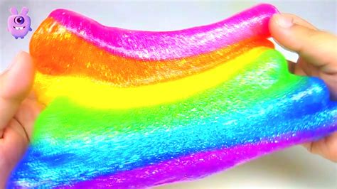 How to Make Rainbow Glitter Slime - YouTube