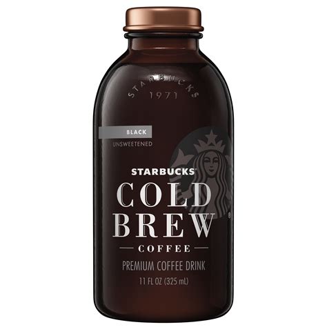 Starbucks Cold Brew, Black Unsweetened Coffee, 11 oz, 6 Pack Bottles