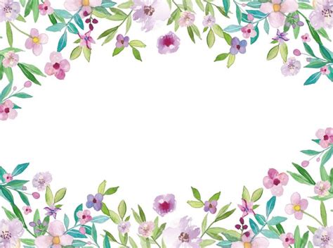 Image result for watercolor flower border | Flower border clipart, Clip art borders, Flower ...