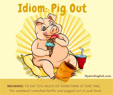 Idiom: Pig out (meaning & examples)