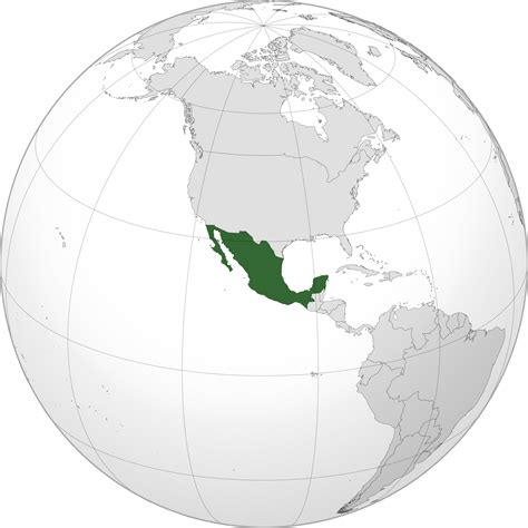 Location of the Mexico in the World Map