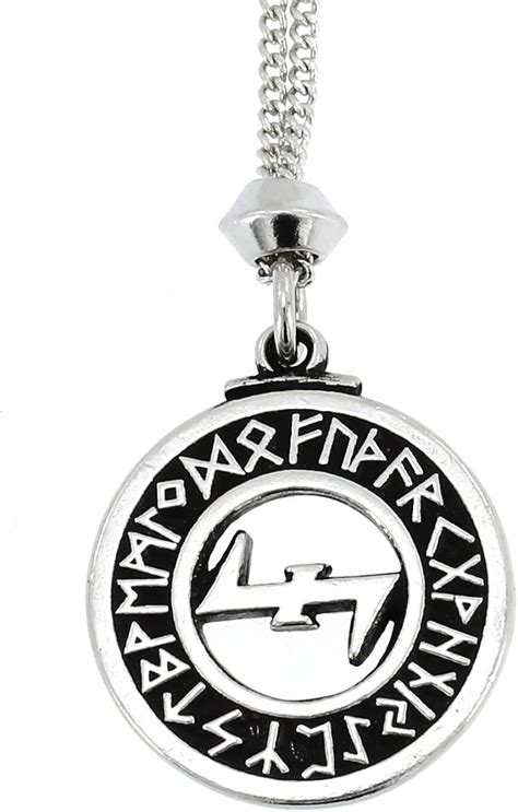 Wolfsangel Rune Viking nordique étain pendentif (avec la chaîne de 18 pouces): Amazon.fr: Bijoux