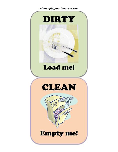 FREE Dishwasher Clean Dirty Sign Printable