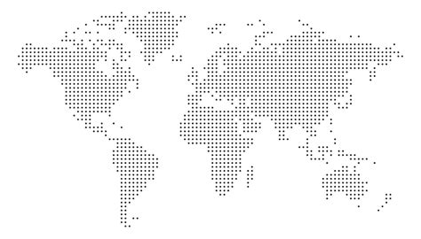 Premium Vector | Dotted world map on white background