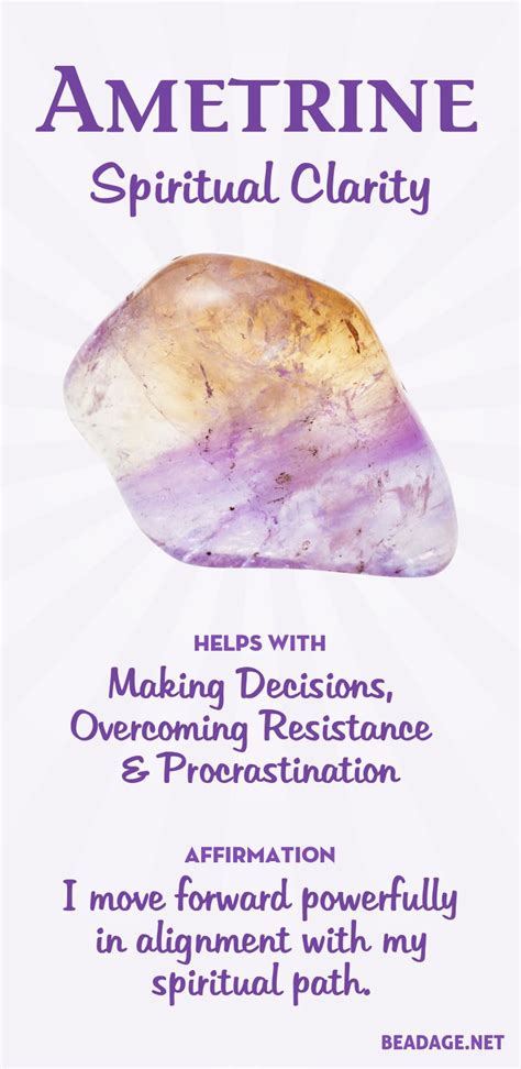 Ametrine combines the healing properties of Amethyst and Citrine, two ...