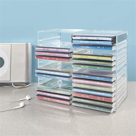 STORi Stackable Clear Plastic CD Holder - Holds 30 Standard CD Jewel Cases- Buy Online in United ...