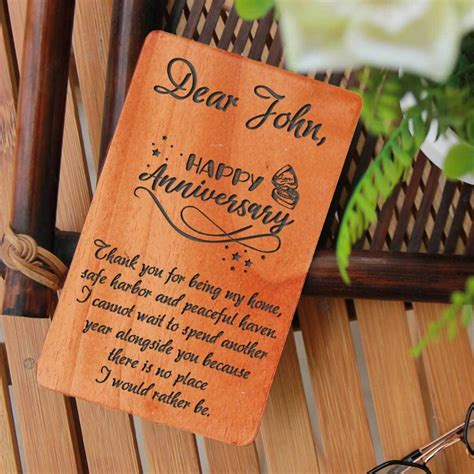 Personalized Anniversary Cards| Wooden Anniversary Cards| Wooden Cards - woodgeekstore