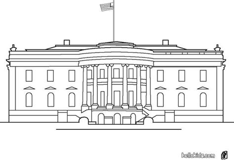 THE UNITED STATES symbols coloring pages - White House | White house drawing, House colouring ...