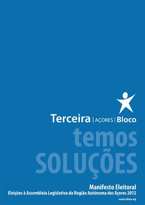 Manifesto | Bloco de Esquerda | Terceira by Bloco de Esquerda Açores - Issuu