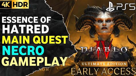 Essence of Hatred DIABLO 4 Necromancer Gameplay 4K HDR | PS5 Diablo 4 Essence of Hatred Gameplay ...