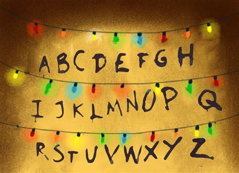 Stranger Things Alphabet Lights Christmas Metal Christmas