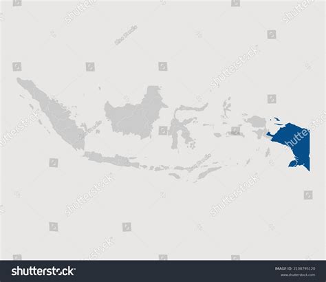 Papua Highlighted On Indonesia Map Eps Stock Vector (Royalty Free ...