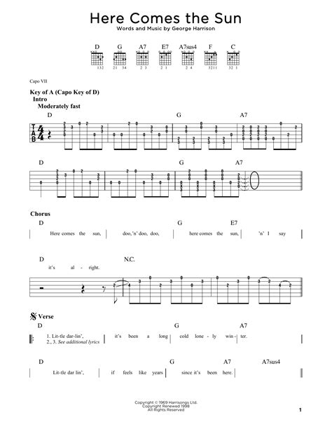 Here Comes The Sun Guitar / Just Acoustic Member Interface / Copyright disclaimer under section ...