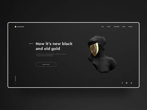 BlackGold. UI Design | Minimalist web design, Web design black, Website ...