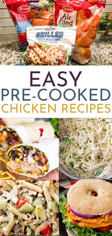 Super Easy Dinner Ideas Using Precooked Frozen Chicken | Grilled chicken strips recipes, Cooked ...