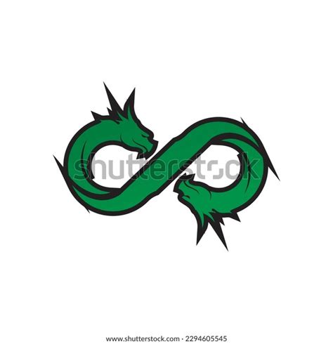 Infinity Dragon Logo Symbol Template Icons Stock Vector (Royalty Free ...