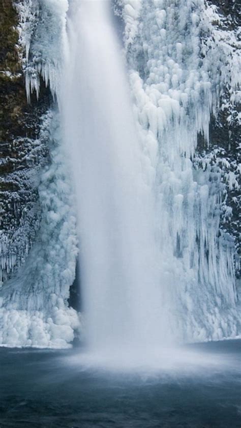 Frozen waterfall wallpaper - backiee