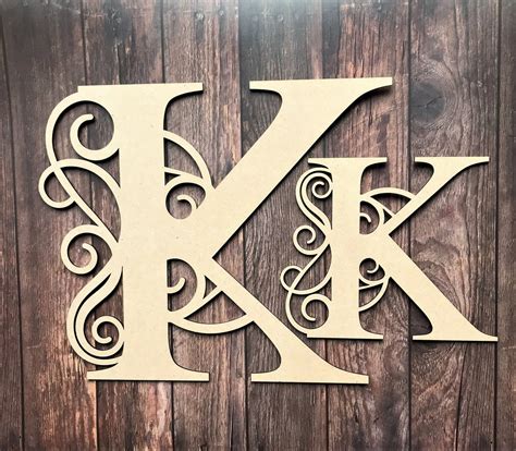 Wooden Letter Decorative Letter Initial Wooden Letters Wooden | Etsy